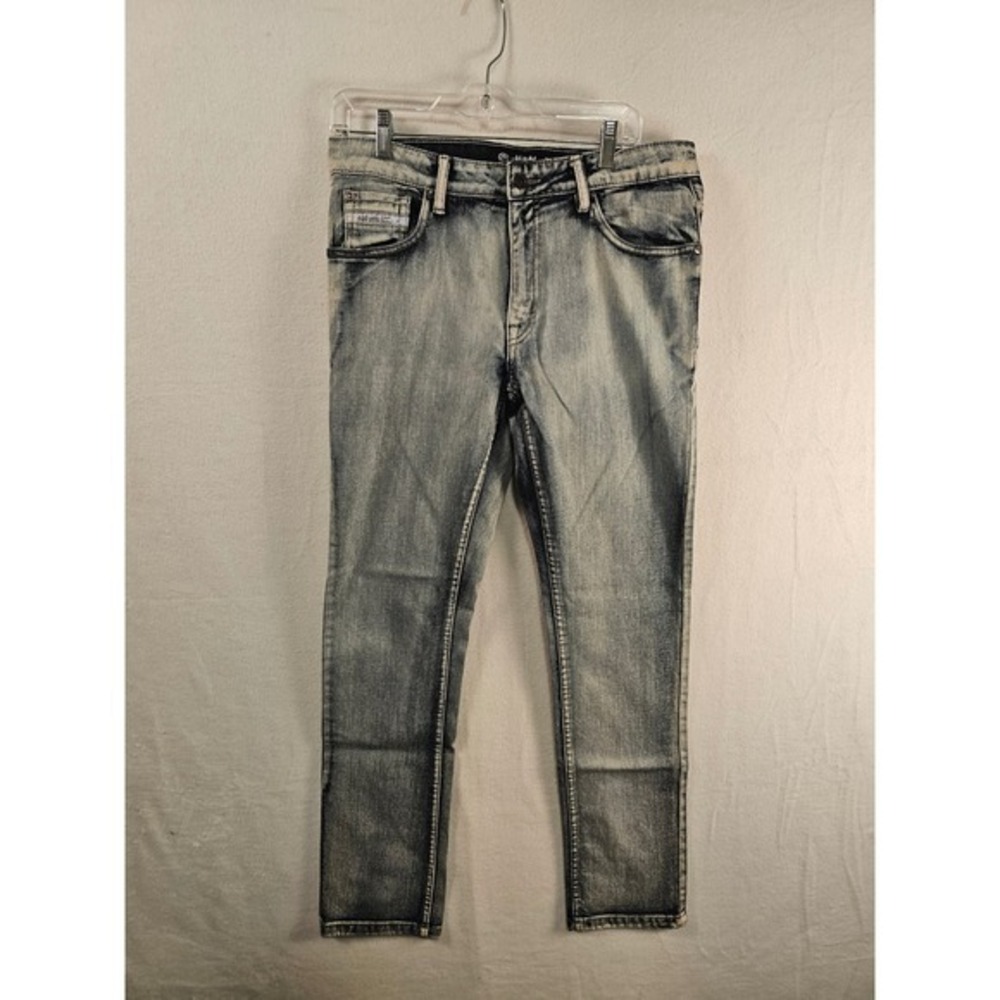Ecko Unltd. Denim Jeans Mens Size 34x30 Blue Wash Distressed #1608‎
